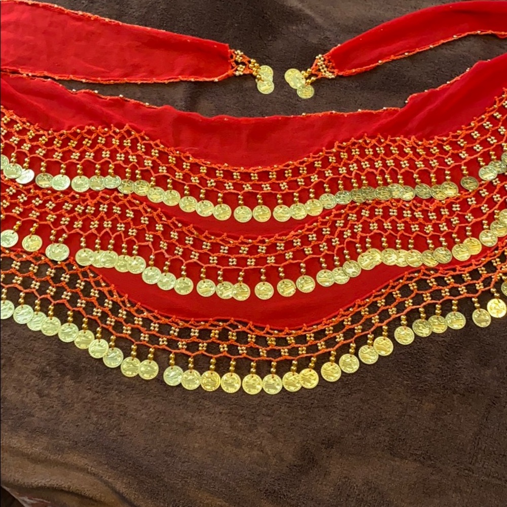 Belly dancing hip scarf
